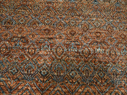 Modern / Contemporary hand-knotted wool rug in Red, 8'11" x 12' — SKU O076578 (view 8)