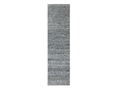 Modern / Contemporary hand-knotted wool runner in Gray, 2'7" x 9'10" — SKU O076579