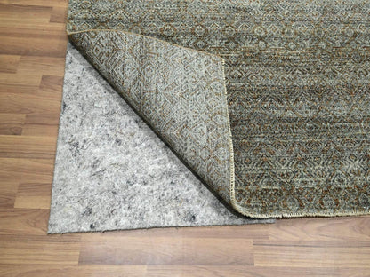 Brown 8'0" x 10'0" Modern and Contemporary Hand knotted Wool Rug - Sku: O076580