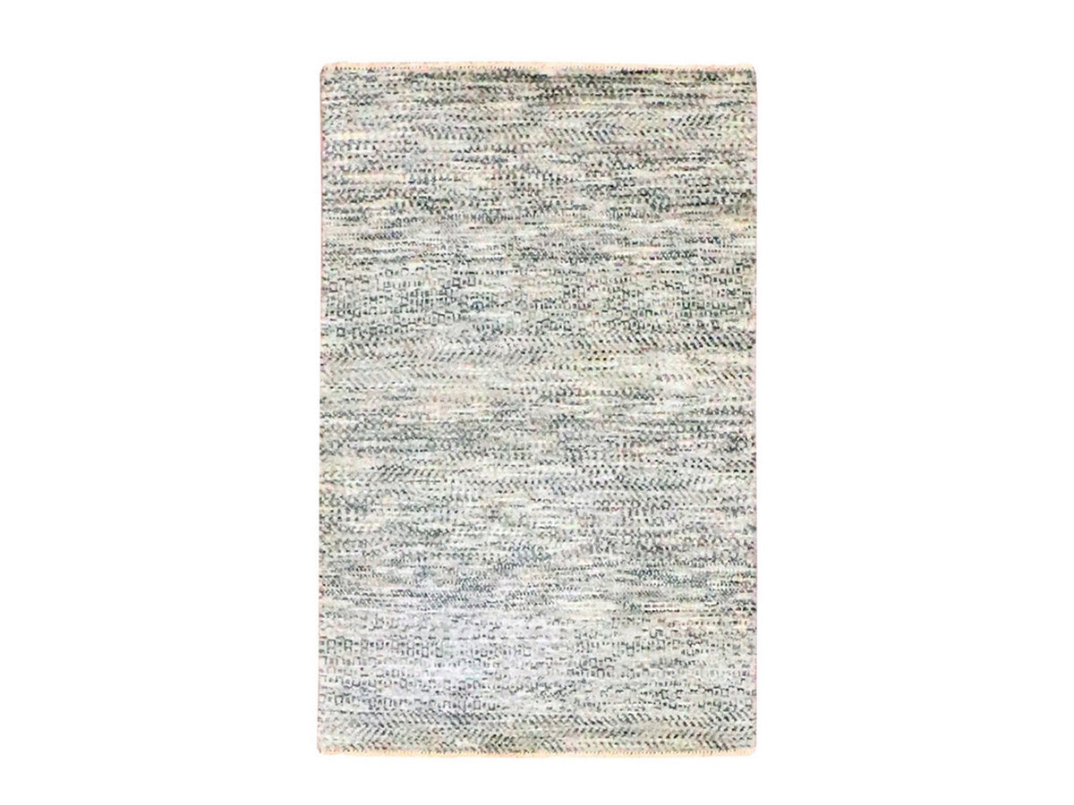 Modern / Contemporary hand-knotted wool rug in Beige, 2' x 3' — SKU O076582