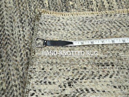 Beige 2'0" x 3'0" Modern and Contemporary Hand knotted Wool Rug - Sku: O076584