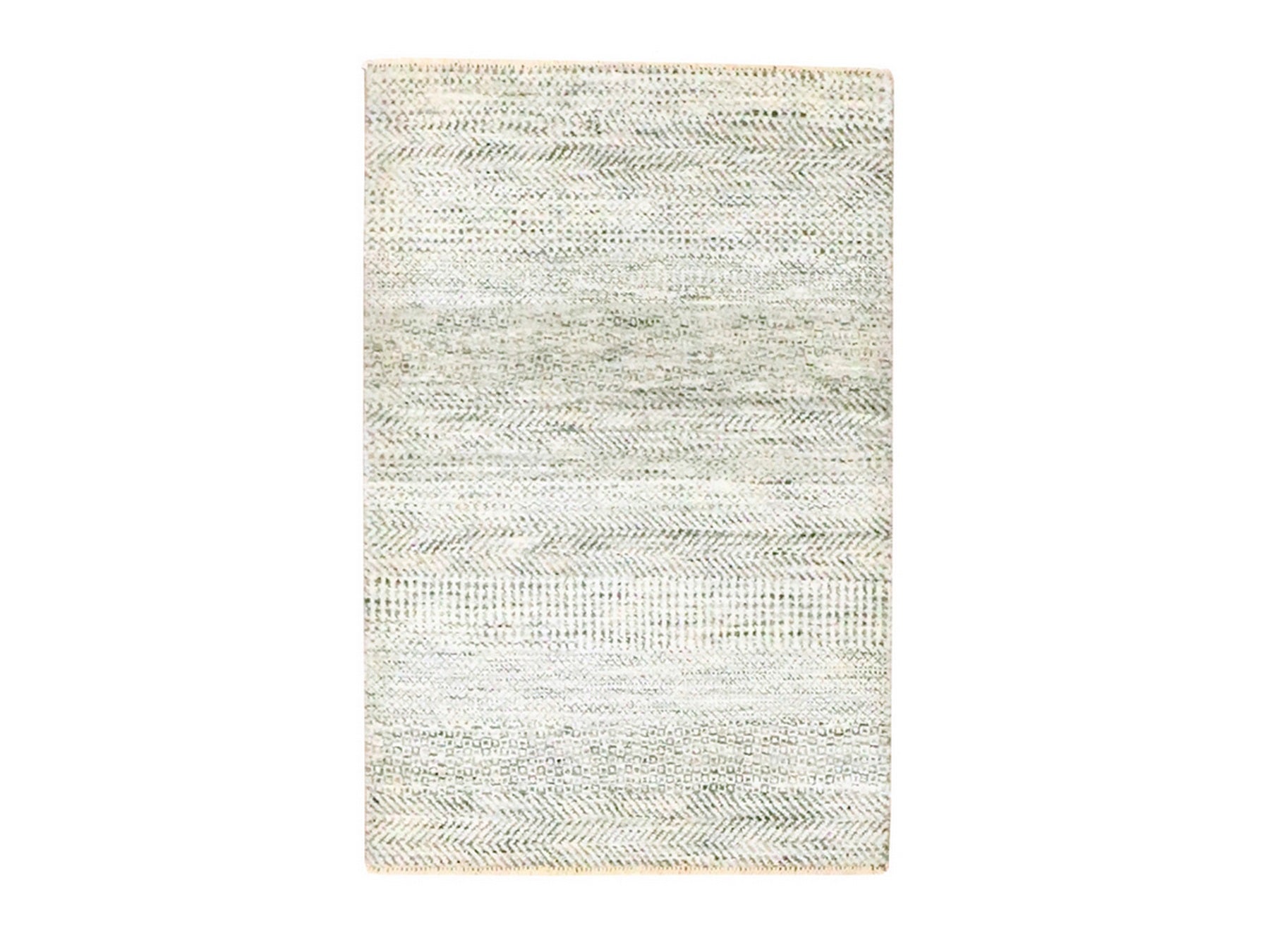 Modern / Contemporary hand-knotted wool rug in Beige, 2' x 3' — SKU O076588