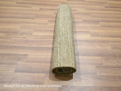 Brown 2'0" x 3'0" Modern and Contemporary Hand knotted Wool Rug - Sku: O076589