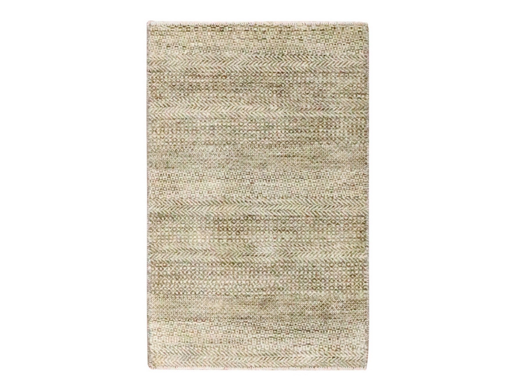 Brown 2'0" x 3'0" Modern and Contemporary Hand knotted Wool Rug - Sku: O076590