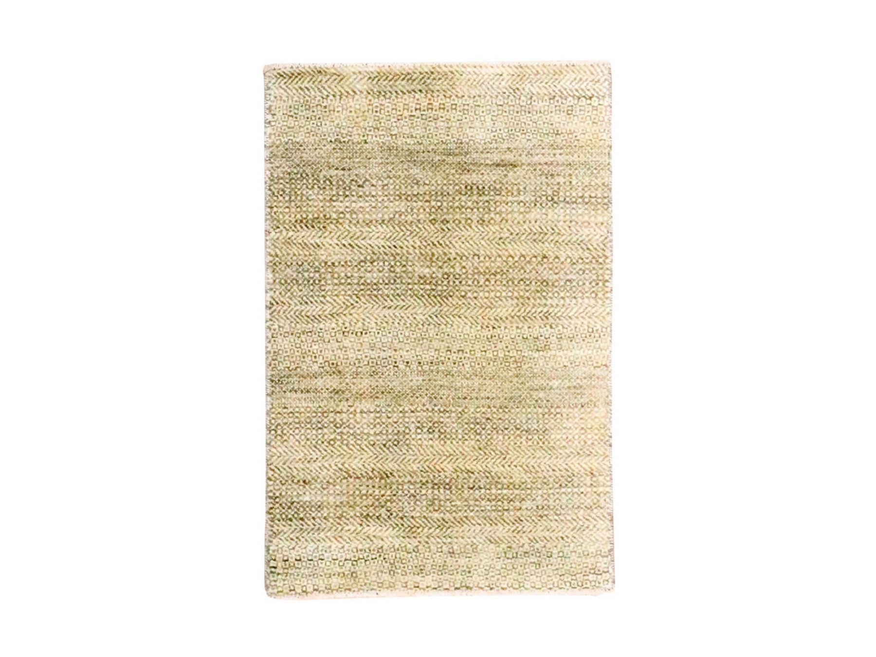 Brown 2'0" x 3'0" Modern and Contemporary Hand knotted Wool Rug - Sku: O076591