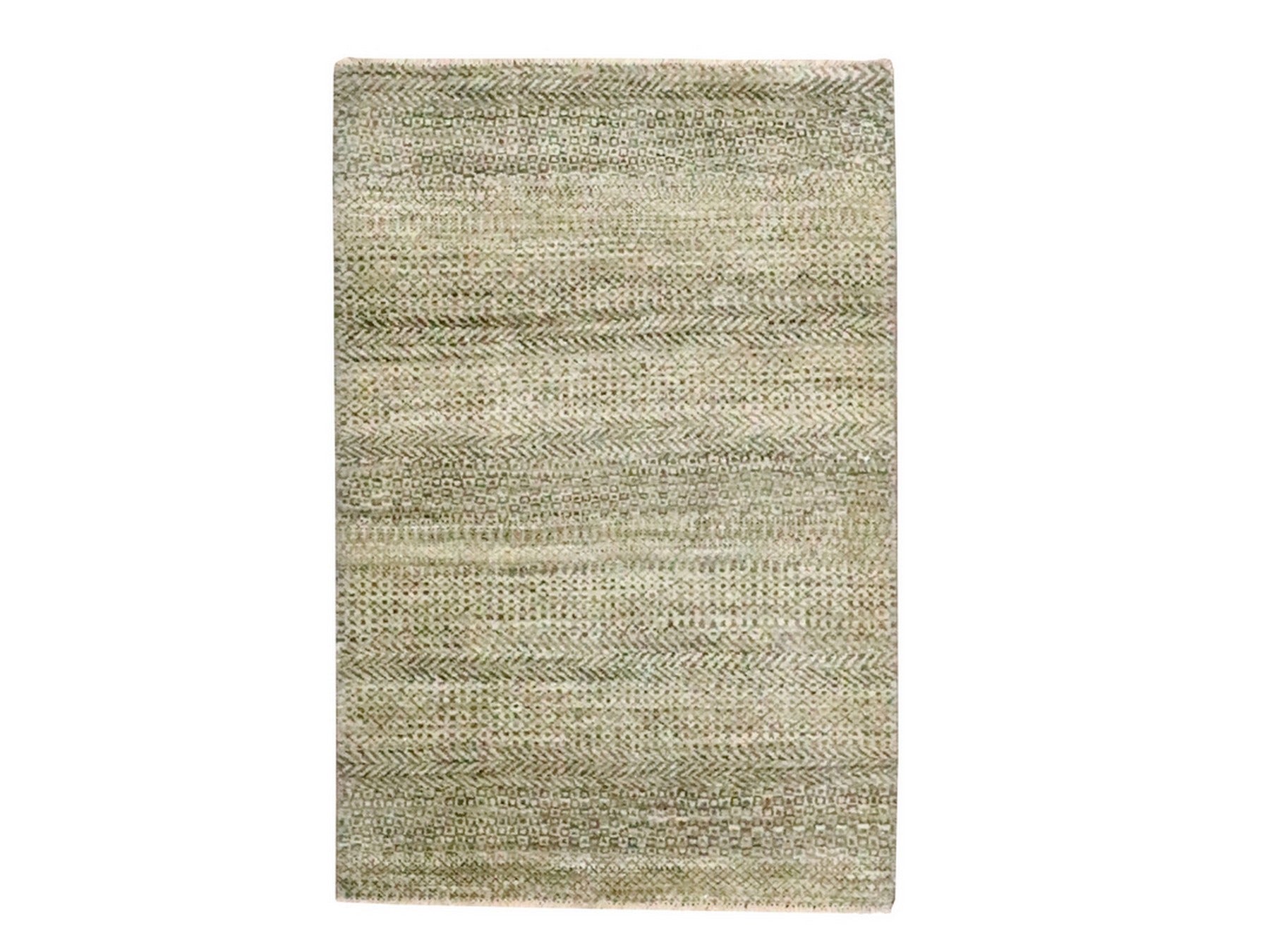 Brown 2'0" x 3'0" Modern and Contemporary Hand knotted Wool Rug - Sku: O076592