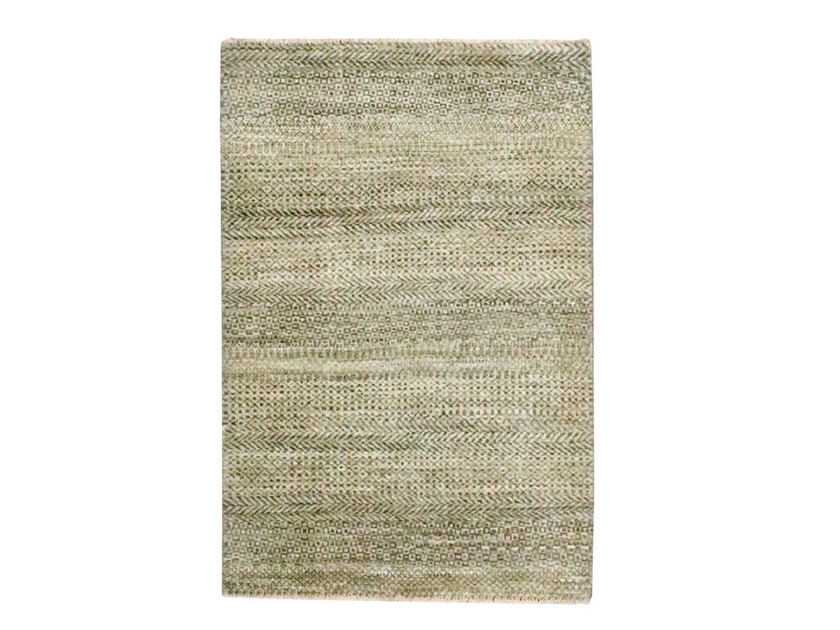 Modern / Contemporary hand-knotted wool rug in Brown, 2' x 3' — SKU O076592