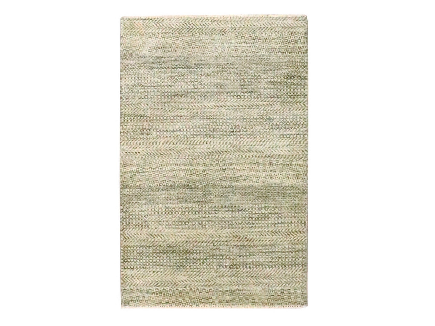 Brown 2'0" x 3'0" Modern and Contemporary Hand knotted Wool Rug - Sku: O076593