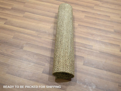 Brown 2'0" x 3'0" Modern and Contemporary Hand knotted Wool Rug - Sku: O076593