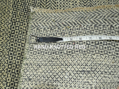 Beige 2'0" x 3'0" Modern and Contemporary Hand knotted Wool Rug - Sku: O076594