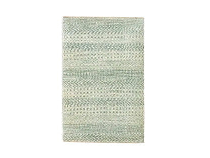 Beige 2'0" x 3'0" Modern and Contemporary Hand knotted Wool Rug - Sku: O076595