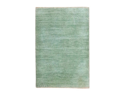 Green 2'0" x 3'0" Modern and Contemporary Hand knotted Wool Rug - Sku: O076600