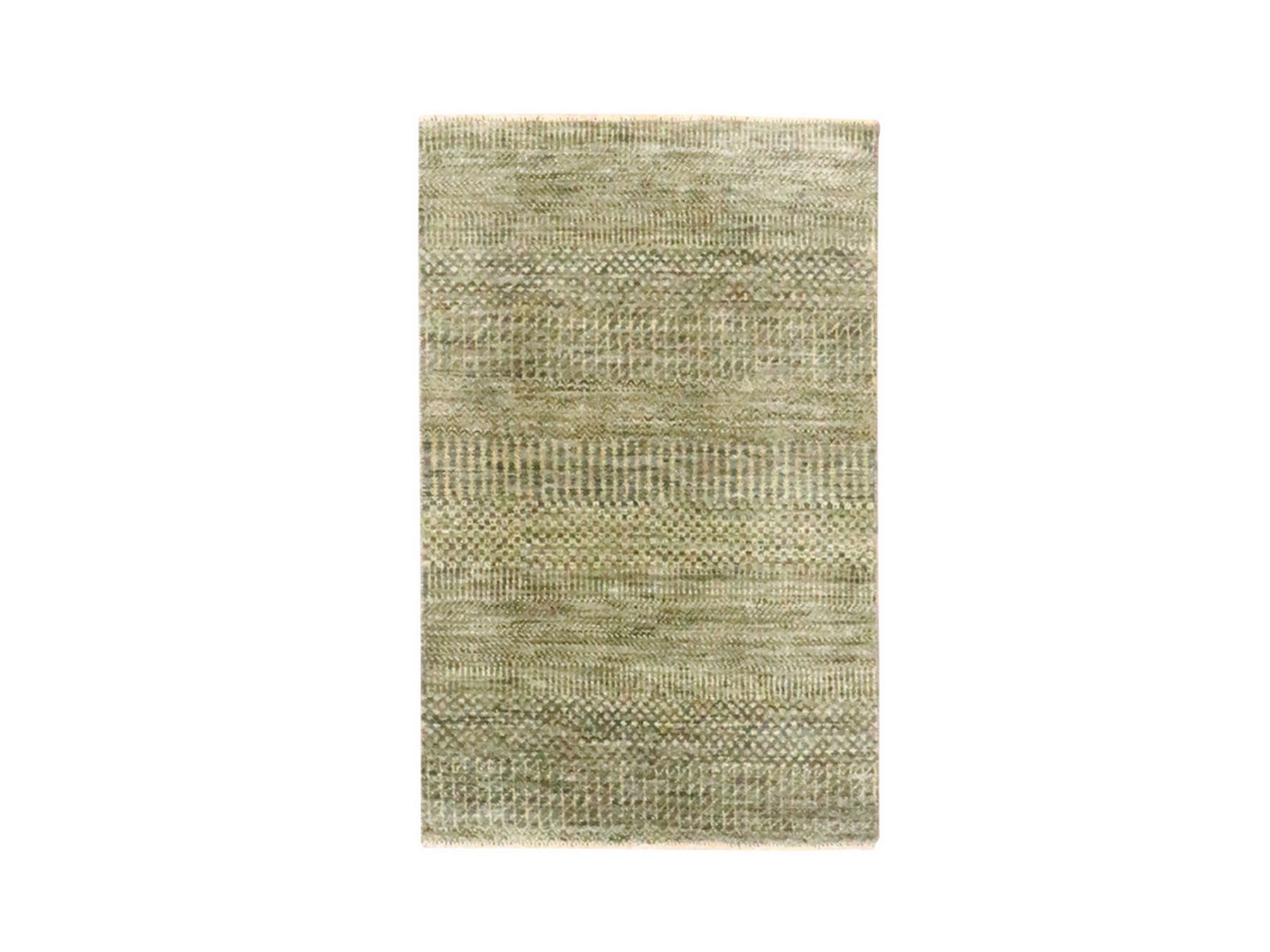 Brown 2'0" x 3'0" Modern and Contemporary Hand knotted Wool Rug - Sku: O076606