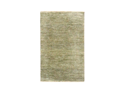 Brown 2'0" x 3'0" Modern and Contemporary Hand knotted Wool Rug - Sku: O076606