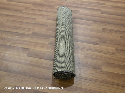 Modern / Contemporary hand-knotted wool rug in Gray, 2' x 3' — SKU O076611 (view 5)