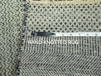 Modern / Contemporary hand-knotted wool rug in Gray, 2' x 3' — SKU O076612 (view 4)