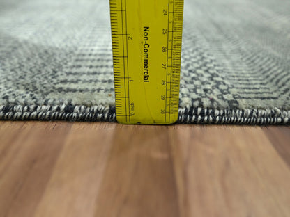 Modern / Contemporary hand-knotted wool rug in Gray, 2' x 3' — SKU O076615 (view 3)