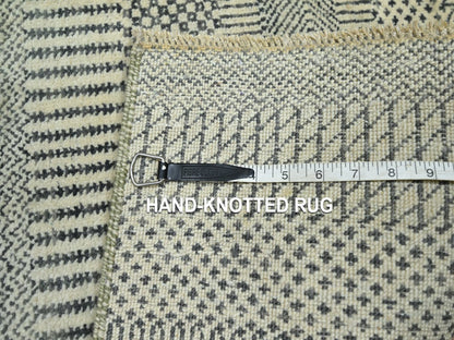 Modern / Contemporary hand-knotted wool rug in Gray, 2' x 3' — SKU O076619 (view 4)