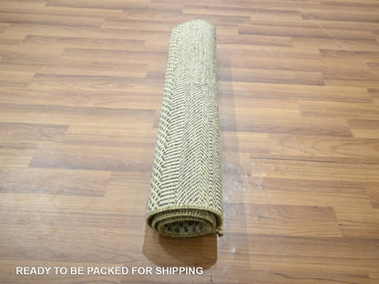 Modern / Contemporary hand-knotted wool rug in Gray, 2' x 3' — SKU O076619 (view 5)