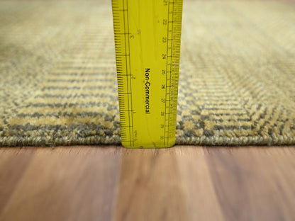 Brown 2'0" x 3'0" Modern and Contemporary Hand knotted Wool Rug - Sku: O076621