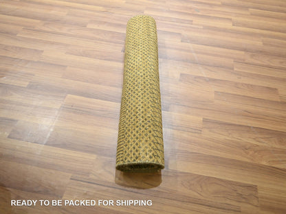 Brown 2'0" x 3'0" Modern and Contemporary Hand knotted Wool Rug - Sku: O076621