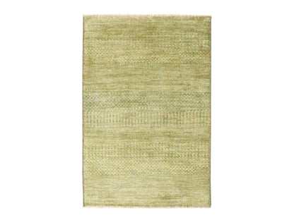 Brown 2'0" x 3'0" Modern and Contemporary Hand knotted Wool Rug - Sku: O076622