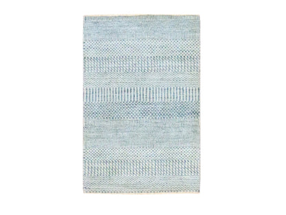 Blue 2'0" x 3'0" Modern and Contemporary Hand knotted Wool Rug - Sku: O076624