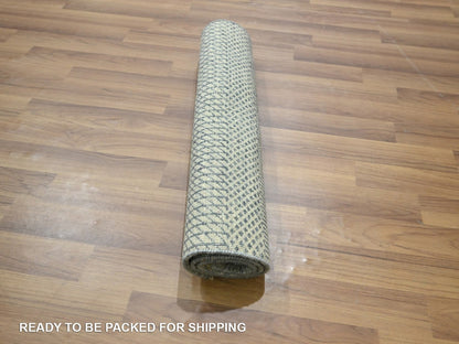 Blue 2'0" x 3'0" Modern and Contemporary Hand knotted Wool Rug - Sku: O076624