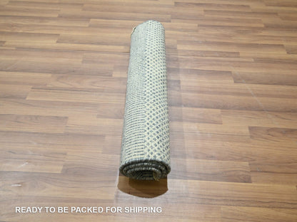 Blue 2'0" x 3'0" Modern and Contemporary Hand knotted Wool Rug - Sku: O076627