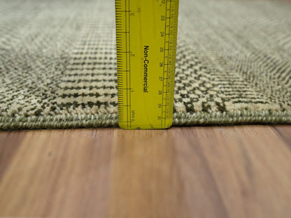 Brown 2'0" x 3'0" Modern and Contemporary Hand knotted Wool Rug - Sku: O076633