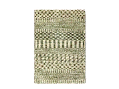 Beige 2'0" x 3'0" Modern and Contemporary Hand knotted Wool Rug - Sku: O076634