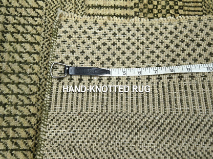 Beige 2'0" x 3'0" Modern and Contemporary Hand knotted Wool Rug - Sku: O076634