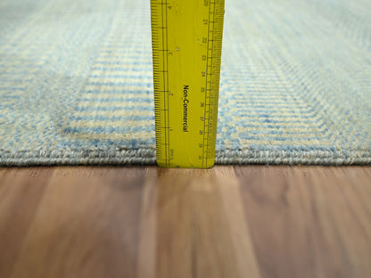 Blue 2'0" x 3'0" Modern and Contemporary Hand knotted Wool Rug - Sku: O076639