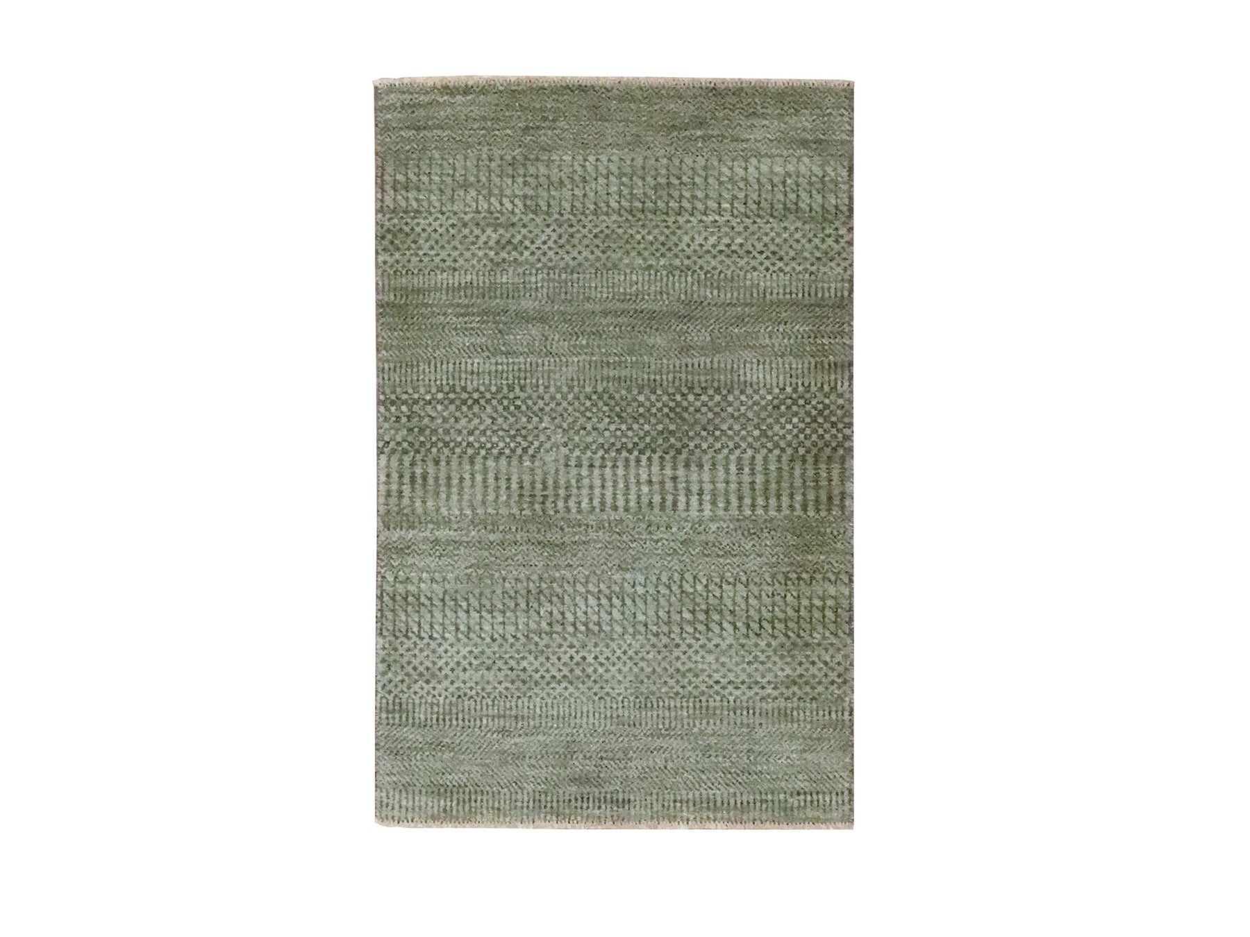 Modern / Contemporary hand-knotted wool rug in Gray, 2' x 3' — SKU O076640