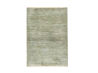 Modern / Contemporary hand-knotted wool rug in Gray, 2' x 3' — SKU O076641