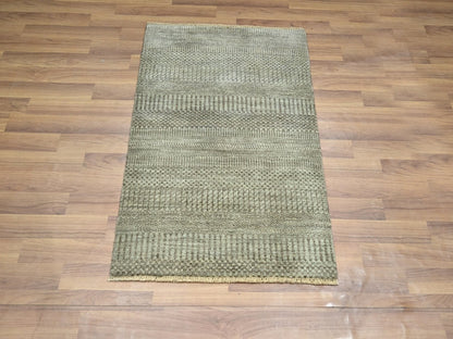 Modern / Contemporary hand-knotted wool rug in Gray, 2' x 3' — SKU O076641 (view 2)