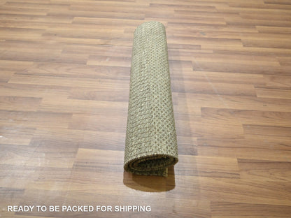 Modern / Contemporary hand-knotted wool rug in Gray, 2' x 3' — SKU O076641 (view 5)