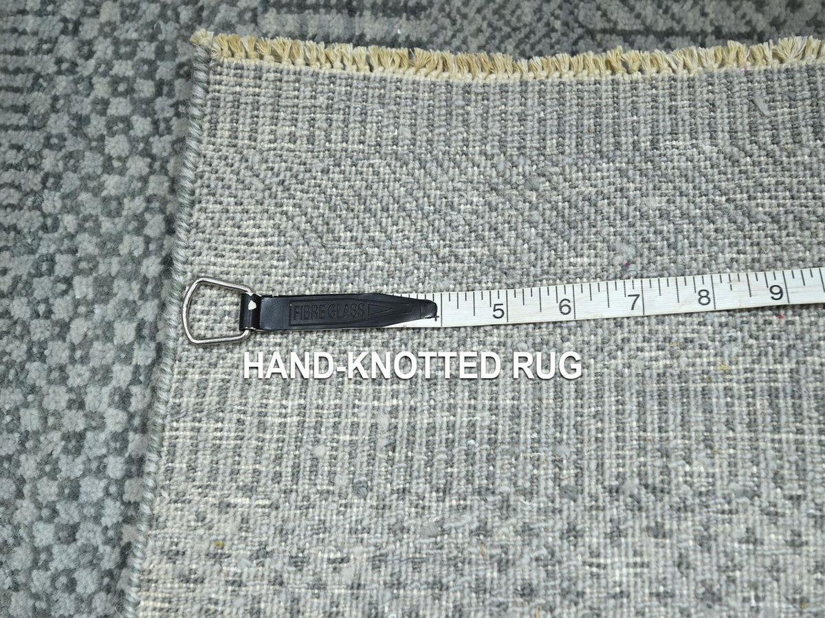 Modern / Contemporary hand-knotted wool rug in Gray, 2' x 19' — SKU O076650 (view 4)
