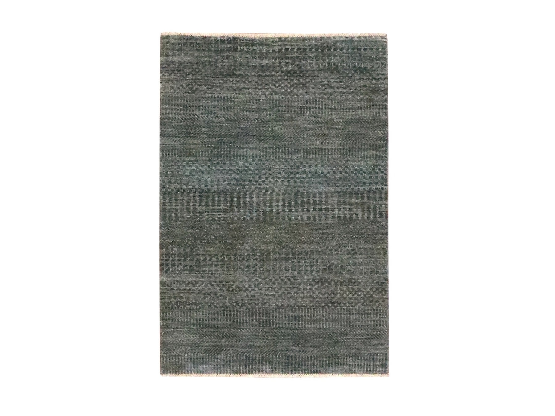 Brown 2'0" x 3'0" Modern and Contemporary Hand knotted Wool Rug - Sku: O076654