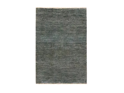 Brown 2'0" x 3'0" Modern and Contemporary Hand knotted Wool Rug - Sku: O076654