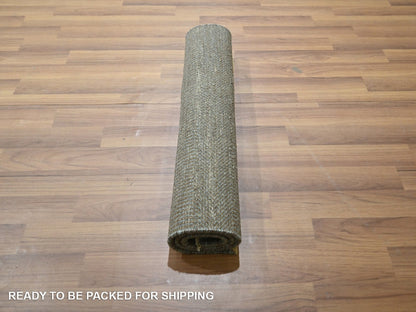 Brown 2'0" x 3'0" Modern and Contemporary Hand knotted Wool Rug - Sku: O076654