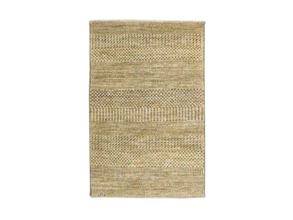 Brown 2'0" x 3'0" Modern and Contemporary Hand knotted Wool Rug - Sku: O076655