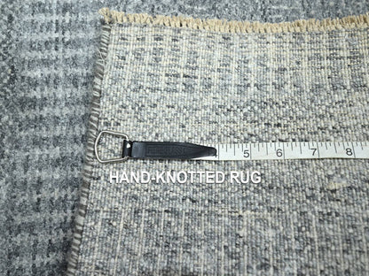 Modern / Contemporary hand-knotted wool rug in Gray, 2' x 3' — SKU O076656 (view 4)