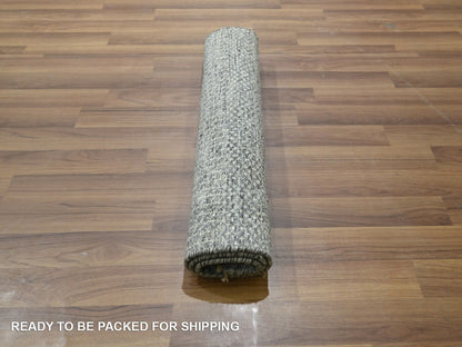 Modern / Contemporary hand-knotted wool rug in Gray, 2' x 3' — SKU O076656 (view 5)