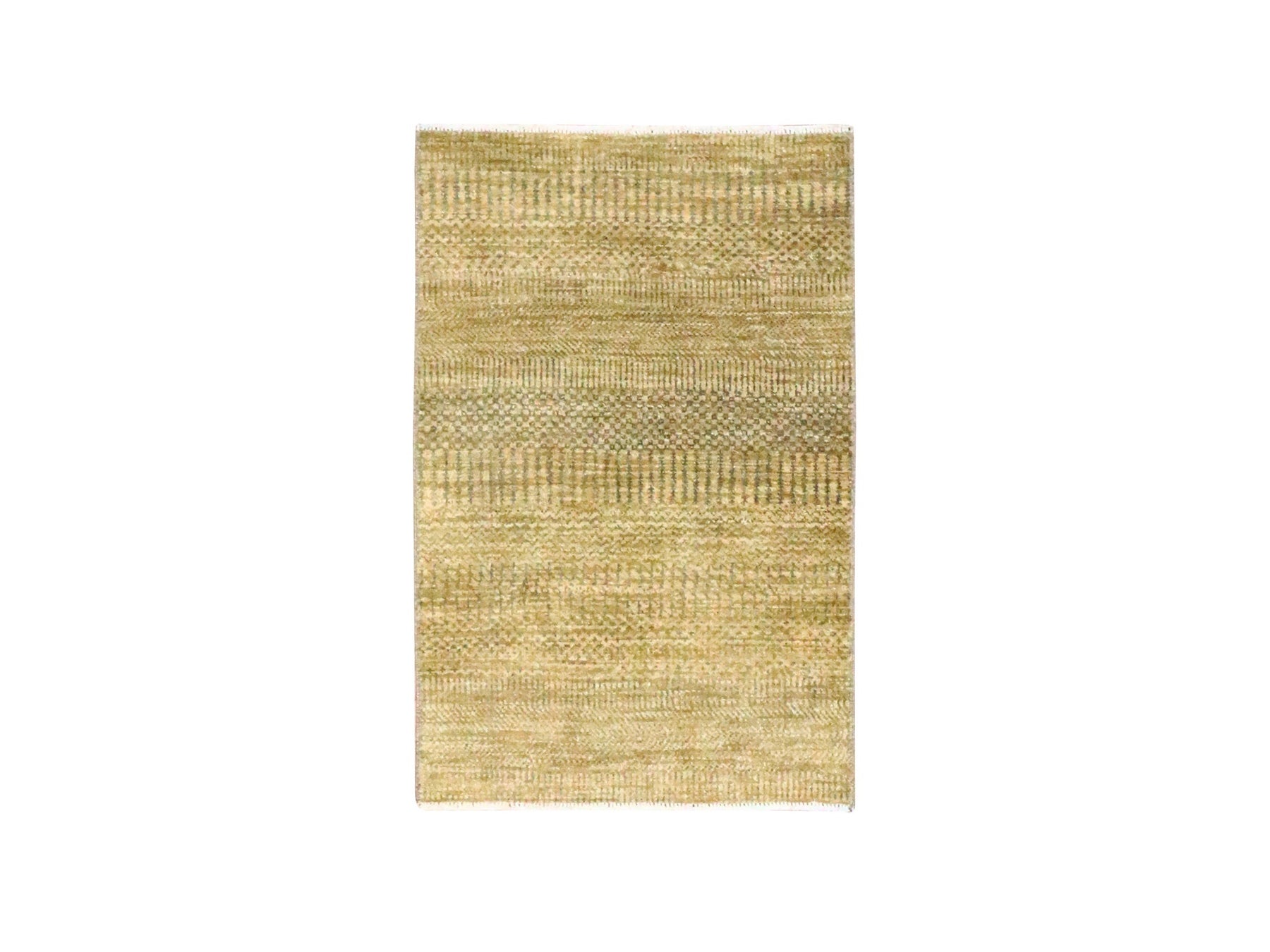 Brown 2'0" x 3'0" Modern and Contemporary Hand knotted Wool Rug - Sku: O076659