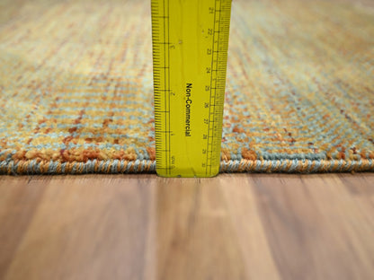 Brown 2'0" x 3'0" Modern and Contemporary Hand knotted Wool Rug - Sku: O076661