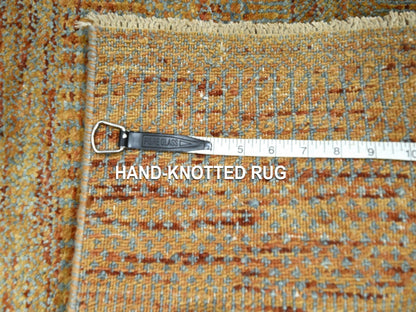 Brown 2'0" x 3'0" Modern and Contemporary Hand knotted Wool Rug - Sku: O076661