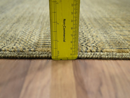 Brown 2'0" x 3'0" Modern and Contemporary Hand knotted Wool Rug - Sku: O076663