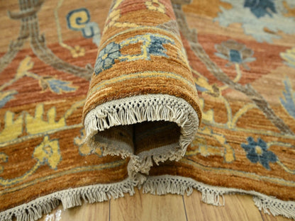 Oushak hand-knotted wool rug in Red, 8'9" x 11'11" — SKU O076685 (view 5)