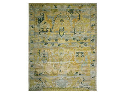 Oushak hand-knotted wool rug in Gray, 9'1" x 12'1" — SKU O076687